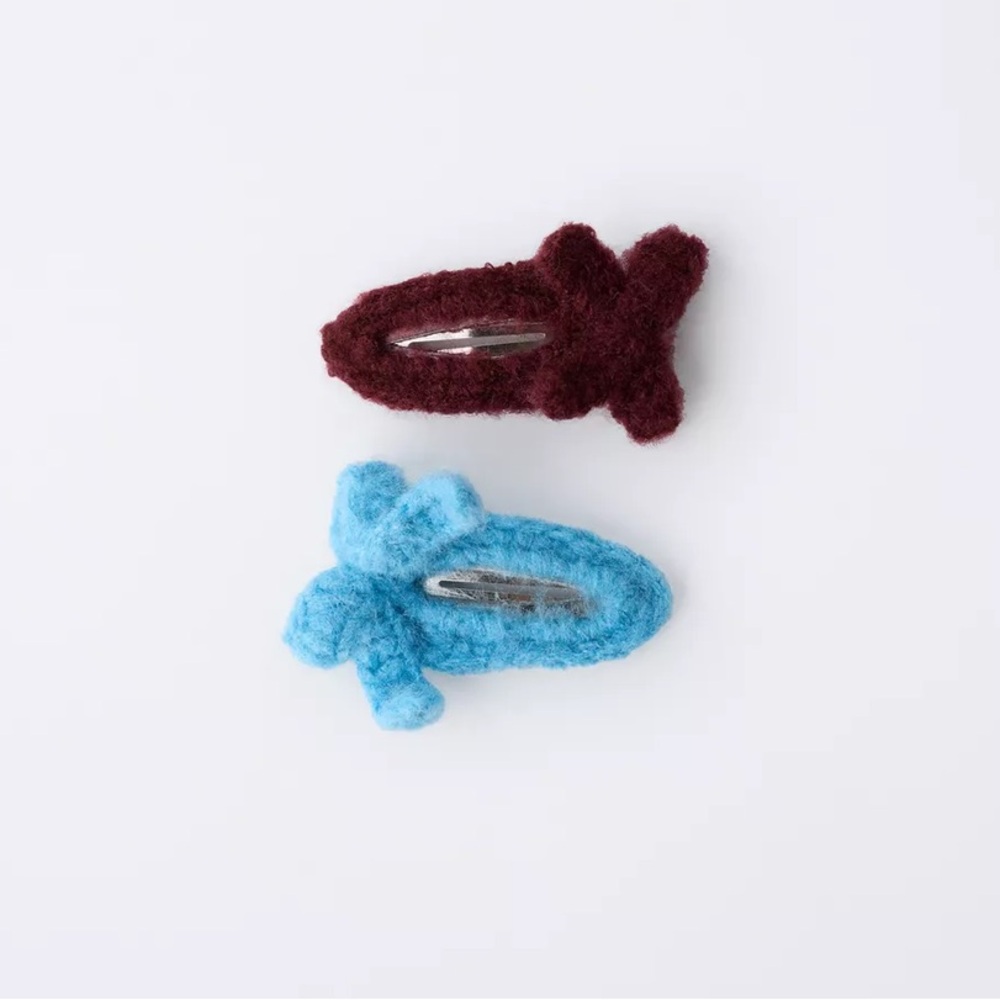 Zara kids, pack of two bow point barrettes
